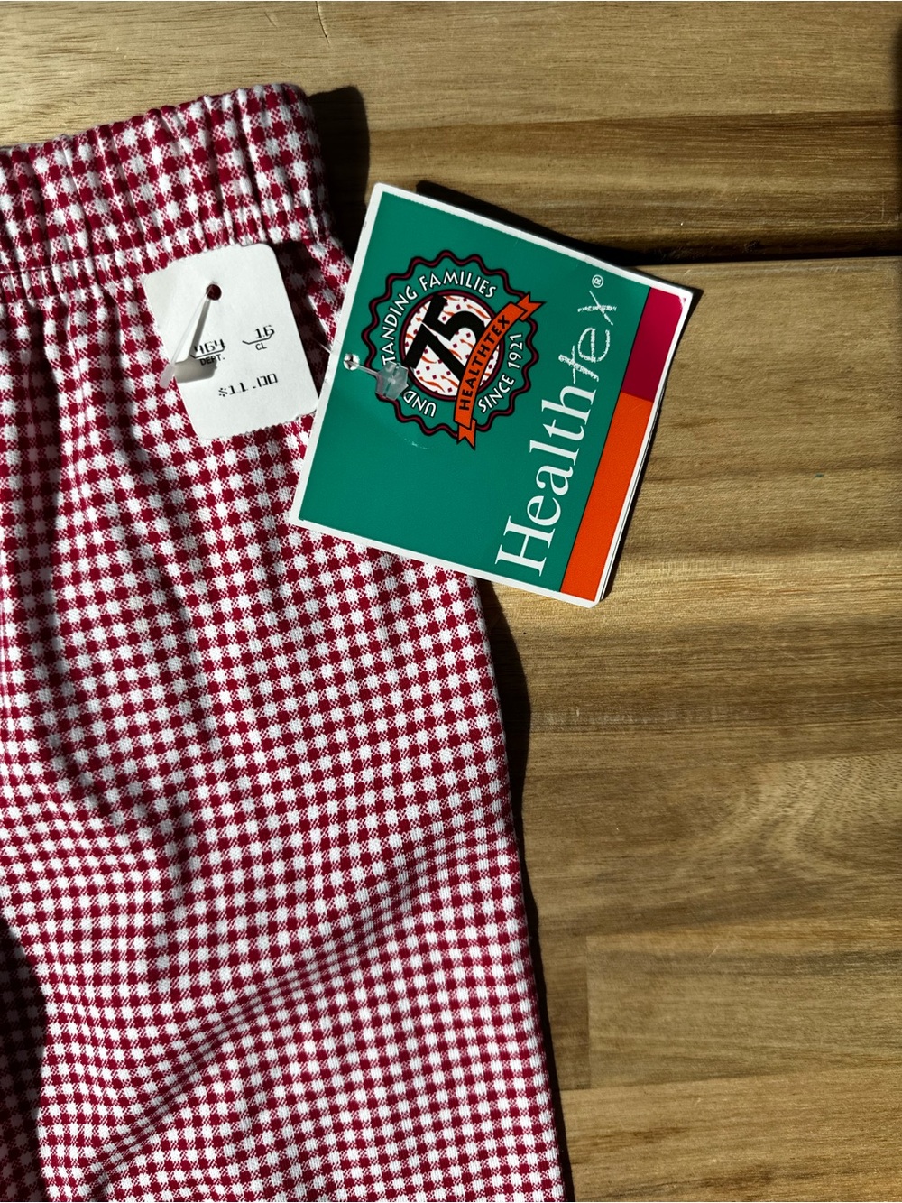 healthtex Red and White Gingham Kids Skort